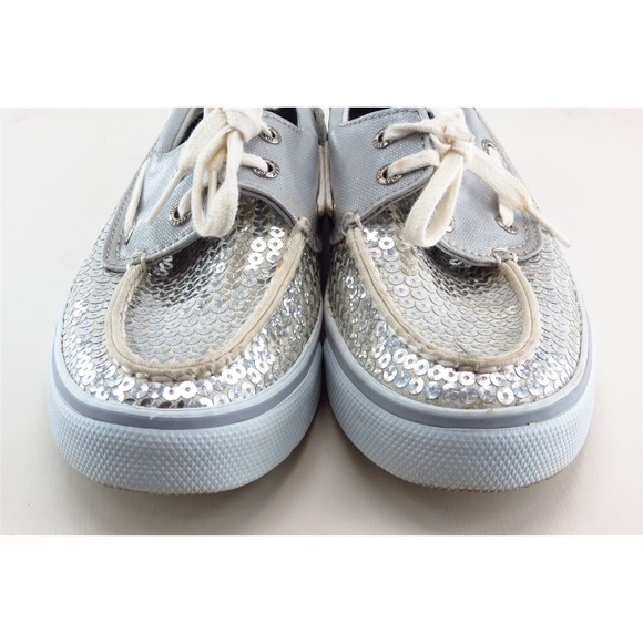 Sperry Top-Sider Boat Shoes Gray Fabric Women Shoes Size 6 Medium - Picture 2 of 7